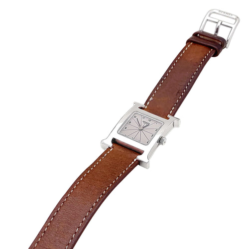 Montre Hermès Heure H - Montre femme en acier petit modèle 58 Facettes 36016