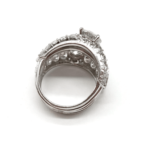 Bague 47 Bague Toi & Moi en platine avec diamants taille ancienne 58 Facettes BOV/260061
