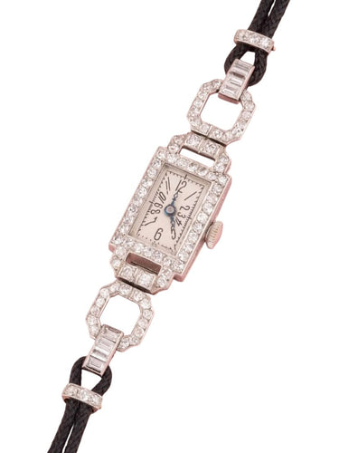 Montre Montre Art déco en platine et diamants 58 Facettes 300