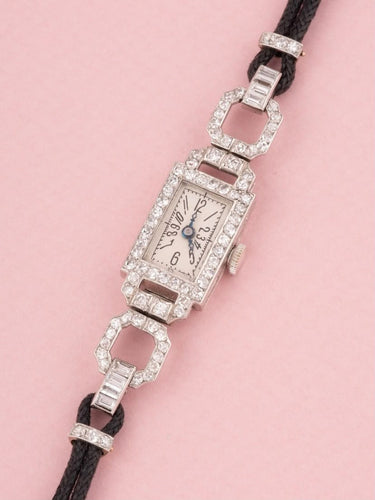 Montre Montre Art déco en platine et diamants 58 Facettes 300