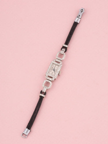 Montre Montre Art déco en platine et diamants 58 Facettes 300