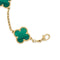 Bracelet Van Cleef & Arpels - Bracelet Alhambra vintage en or jaune 18k, malachite, 5 motifs 58 Facettes VI-0104