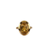 Bague vintage en or jaune 14 carats avec citrine ovale