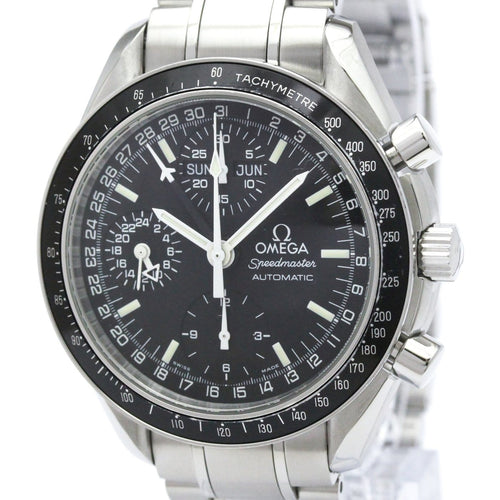 Montre Omega - Montre Speedmaster chronographe automatique Date/Day-Date en acier inoxydable 58 Facettes krh9pdnjoh