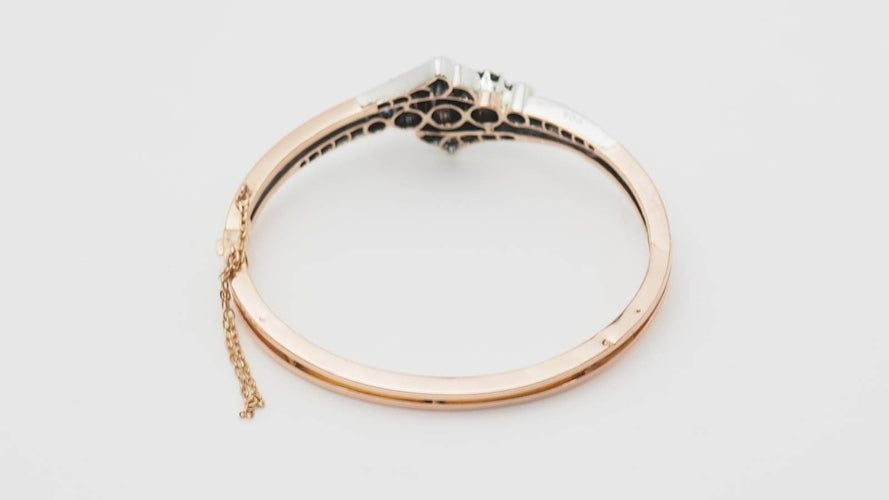 Bracelet Bracelet Napoléon III - Or rose, argent et diamants, XIXe siècle 58 Facettes 32756