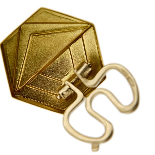 Boutons de manchette Boutons de manchette hexagonaux en or jaune et or blanc 18 ct 58 Facettes 37572