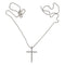 Collier Collier avec pendentif croix en or blanc 18k et diamants 58 Facettes G4042