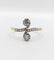 Bague 68 Bague toi et moi en or 18k et platine, diamants taille ancienne, 1900 58 Facettes A07892