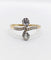 Bague 68 Bague toi et moi en or 18k et platine, diamants taille ancienne, 1900 58 Facettes A07892