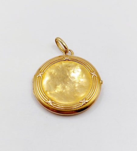 Pendentif Pendentif porte-photo en or 18k, couronne, Art nouveau, vers 1910 58 Facettes A07896
