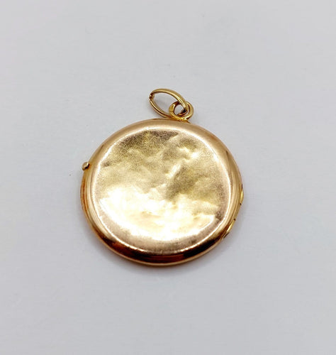 Pendentif Pendentif porte-photo en or 18k, couronne, Art nouveau, vers 1910 58 Facettes A07896