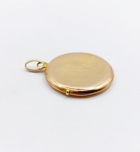 Pendentif Pendentif porte-photo en or 18k, couronne, Art nouveau, vers 1910 58 Facettes A07896