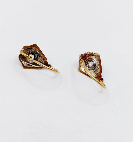 Boucles d'oreilles Dormeuses - Boucles d’oreilles Art déco en or 18k avec quartz blanc, vers 1910 58 Facettes A07897