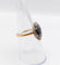 Bague 51.5 Bague marquise ancienne en or 18k et platine, saphir et diamants, vers 1920 58 Facettes A07898