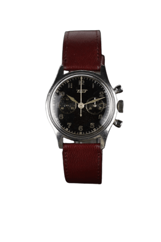 Montre Tissot - Chronographe réf. 6220-5, calibre C27-41, vers 1940 58 Facettes SW-TIS-6220-5-BLK