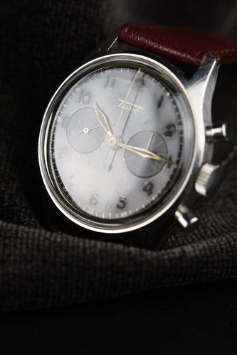 Montre Tissot - Chronographe réf. 6220-5, calibre C27-41, vers 1940 58 Facettes SW-TIS-6220-5-BLK