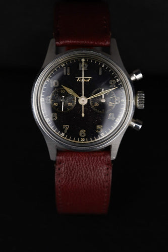 Montre Tissot - Chronographe réf. 6220-5, calibre C27-41, vers 1940 58 Facettes SW-TIS-6220-5-BLK
