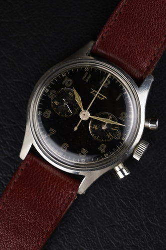Montre Tissot - Chronographe réf. 6220-5, calibre C27-41, vers 1940 58 Facettes SW-TIS-6220-5-BLK