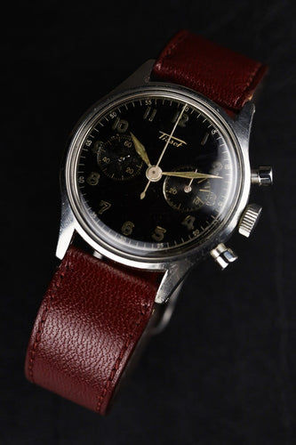Montre Tissot - Chronographe réf. 6220-5, calibre C27-41, vers 1940 58 Facettes SW-TIS-6220-5-BLK