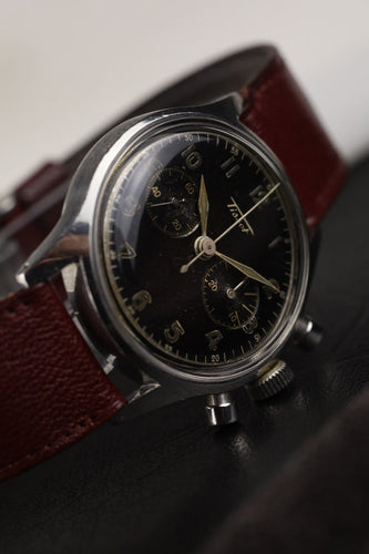 Montre Tissot - Chronographe réf. 6220-5, calibre C27-41, vers 1940 58 Facettes SW-TIS-6220-5-BLK