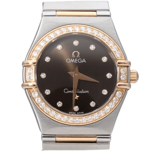Omega - Montre Constellation en or jaune et acier