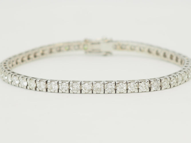 Bracelet Bracelet rivière en or blanc 18 carats avec diamants, environ 5 ct 58 Facettes F4890