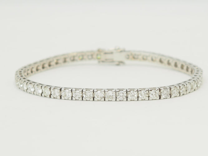 Bracelet Bracelet rivière en or blanc 18 carats avec diamants, environ 5 ct 58 Facettes F4890