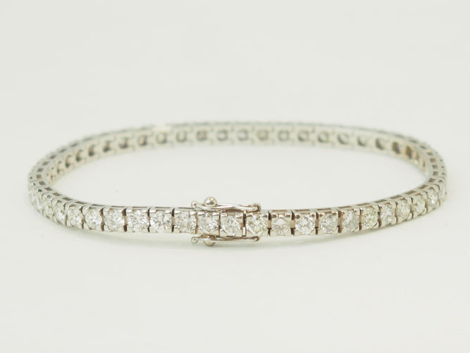 Bracelet Bracelet rivière en or blanc 18 carats avec diamants, environ 5 ct 58 Facettes F4890