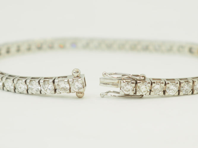 Bracelet Bracelet rivière en or blanc 18 carats avec diamants, environ 5 ct 58 Facettes F4890