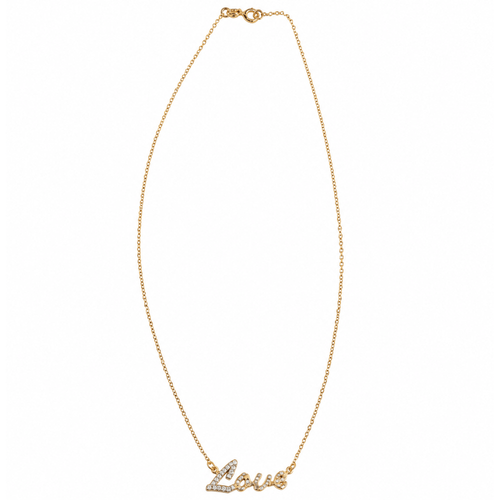 Collier Collier « Love » en or rose 18k avec diamants taille brillant 58 Facettes CL343