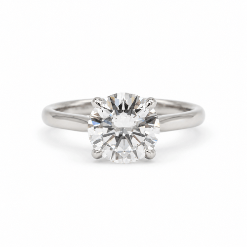 Bague 53 Solitaire - Bague en or blanc 18 carats, diamant brillant de 2,05 ct 58 Facettes 1.0001261/1