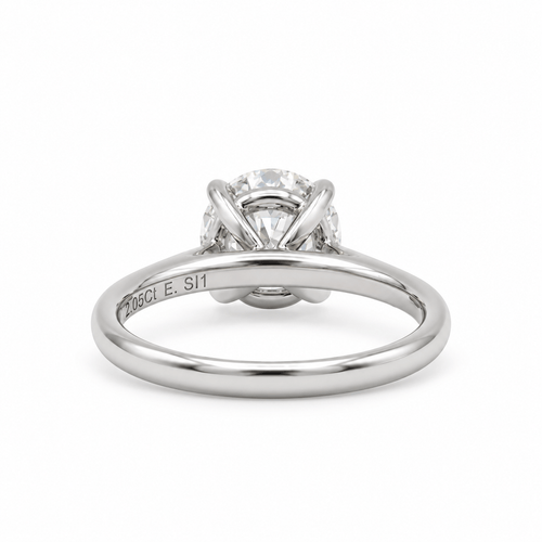 Bague 53 Solitaire - Bague en or blanc 18 carats, diamant brillant de 2,05 ct 58 Facettes 1.0001261/1