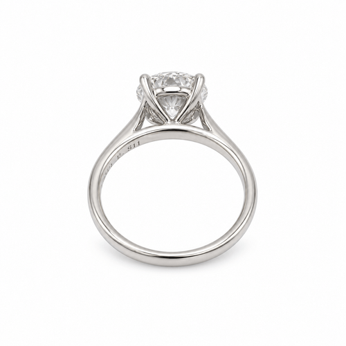 Bague 53 Solitaire - Bague en or blanc 18 carats, diamant brillant de 2,05 ct 58 Facettes 1.0001261/1