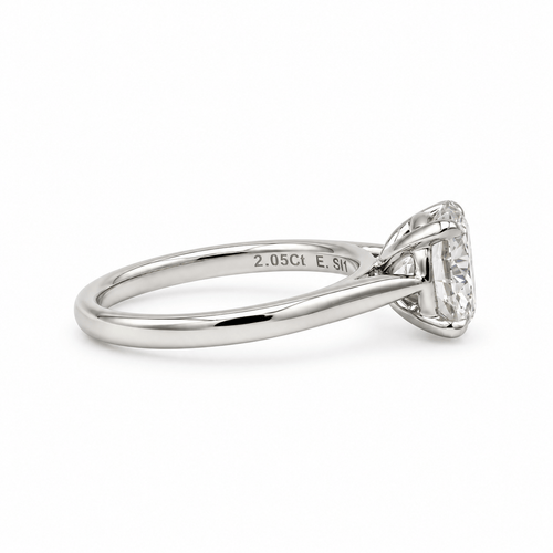 Bague 53 Solitaire - Bague en or blanc 18 carats, diamant brillant de 2,05 ct 58 Facettes 1.0001261/1