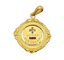 Augis - Pendentif médaille d’amour en or 18k, diamants taille rose et rubis