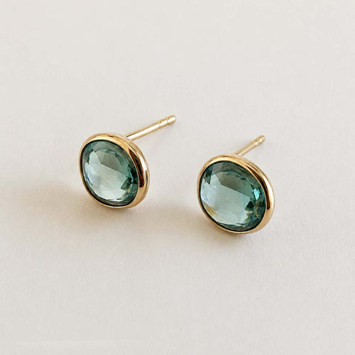 Boucles d'oreilles Love More - Boucles d’oreilles en or 18k et saphirs bleu-vert 58 Facettes GER1041GN_20261007