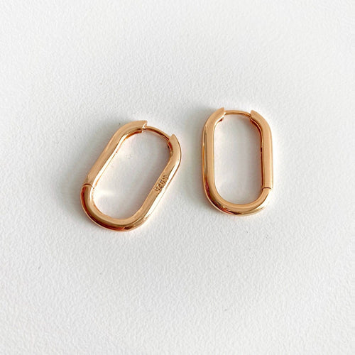 Boucles d'oreilles Jullie - Grandes boucles d’oreilles ovales 58 Facettes SER1016RG_20261007