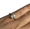 Bague 47 Bague de fiançailles en or blanc 18k avec diamant poire 0,95 ct GIA 58 Facettes BOR/260357