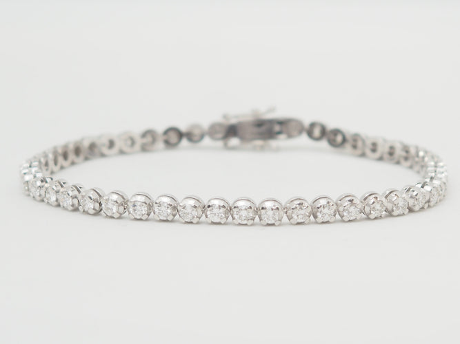 Bracelet Bracelet rivière en or blanc 18 carats avec diamants, environ 3 ct 58 Facettes 31743