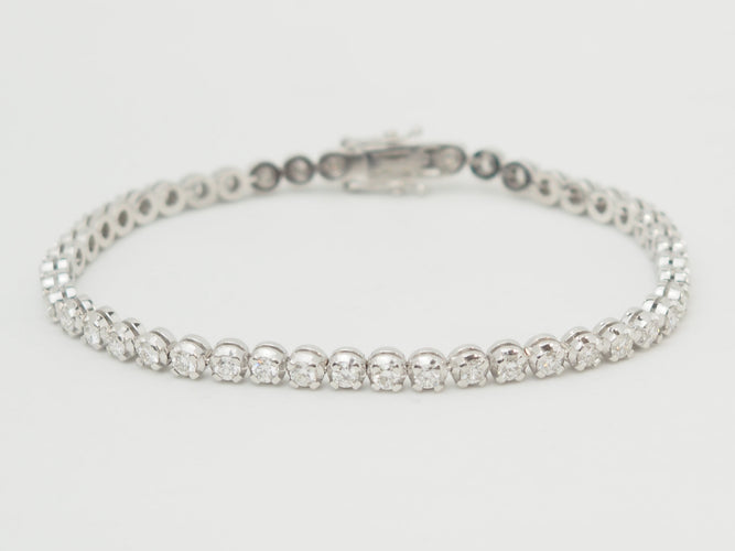 Bracelet Bracelet rivière en or blanc 18 carats avec diamants, environ 3 ct 58 Facettes 31743