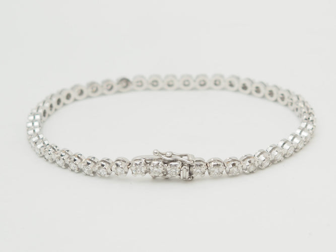 Bracelet Bracelet rivière en or blanc 18 carats avec diamants, environ 3 ct 58 Facettes 31743