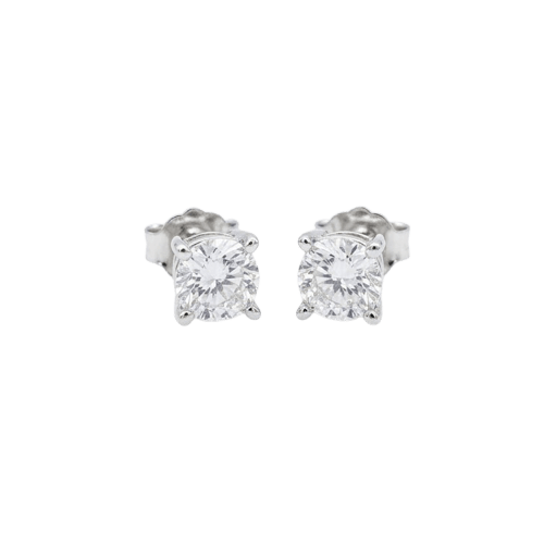 Boucles d'oreilles Boucles d’oreilles en or blanc 750 avec diamants taille brillant, 1,83 ct, certifiés GIA 58 Facettes G4043