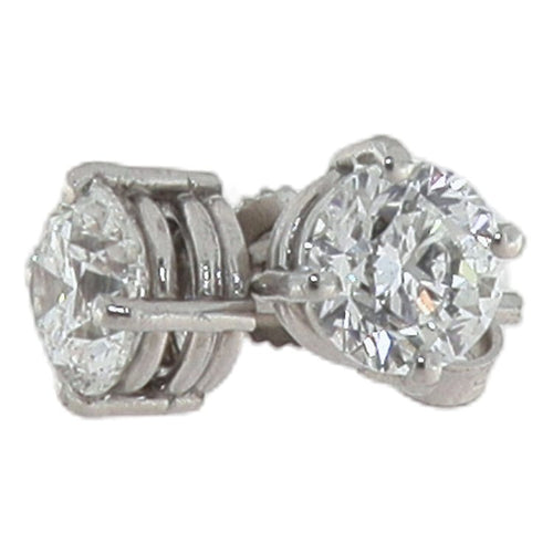 Boucles d'oreilles Boucles d’oreilles en or blanc 750 avec diamants taille brillant, 1,83 ct, certifiés GIA 58 Facettes G4043