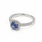 Bague 51 Bague de fiançailles en or blanc 750, saphir et diamants 58 Facettes 260255R