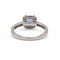 Bague 51 Bague de fiançailles en or blanc 750, saphir et diamants 58 Facettes 260255R