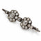 Broche Broche barrette marguerites en or jaune 750 et argent 800 avec diamants 58 Facettes 260254R