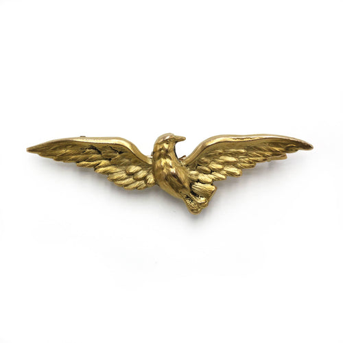 Pendentif Art nouveau - Broche pendentif aigle en or jaune 750 58 Facettes 260046SP