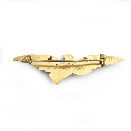 Pendentif Art nouveau - Broche pendentif aigle en or jaune 750 58 Facettes 260046SP