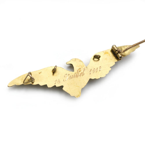 Pendentif Art nouveau - Broche pendentif aigle en or jaune 750 58 Facettes 260046SP