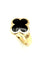 Bague 55 Van Cleef & Arpels Pure Alhambra - Bague en or jaune 18k et onyx 58 Facettes VCA BG 1056